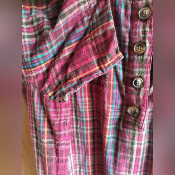 Vintage ORVIS Plaid Cotton Cottagecore Tradwife Homestead Dress with Pockets 16 - Picture 4 of 8